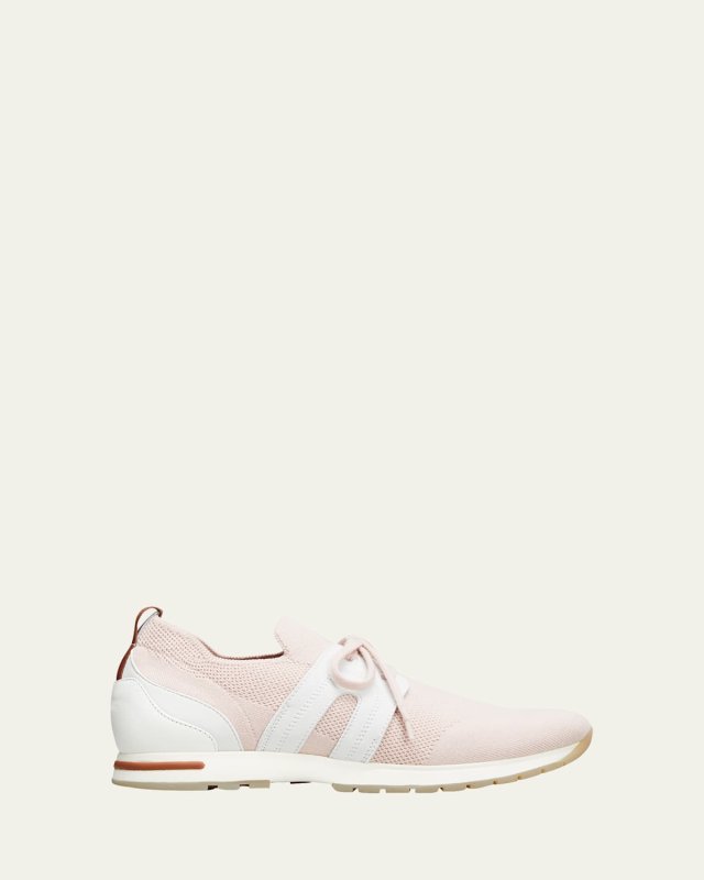 Knit Lace-Up Runner Sneakers